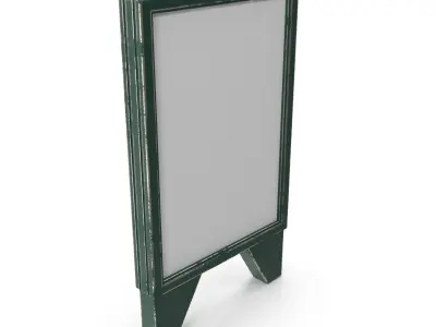 Street Advertising Billboard 08 Low-poly 3D model