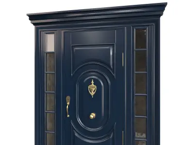 Entrance classic door 113 3D model