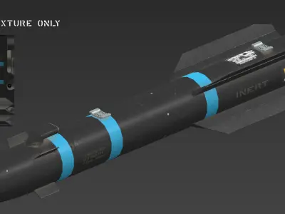 Hellfire Missile Low Low-poly 3D model