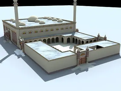 Arabic Mosque Building 3D model