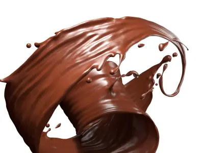 Chocolate Splash Free 003 3D model