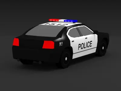 POLICE CAR muscle Free 3D model