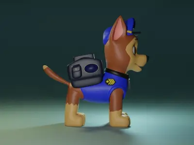 Chase paw patrol for minecraft 3D model