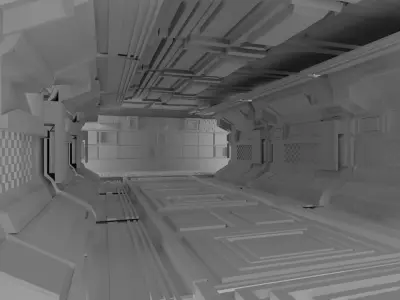 SCI-FI lab 3d model Low-poly 3D model