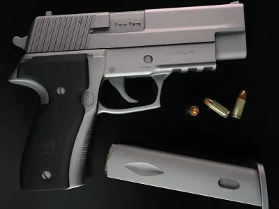 Hand gun Sig-sauer p226 3D model