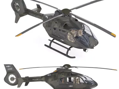Airbus Helicopter H135 Army 3D model