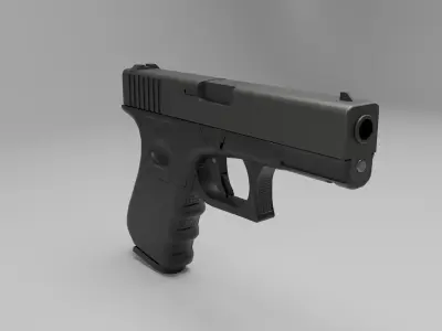 Glock 19 Game Ready Pistol Low Poly PBR Weapon Low-poly 3D model
