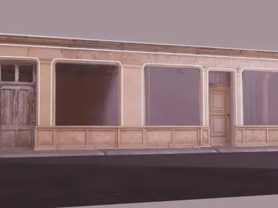  Classic Building Facade Low-poly 3D model