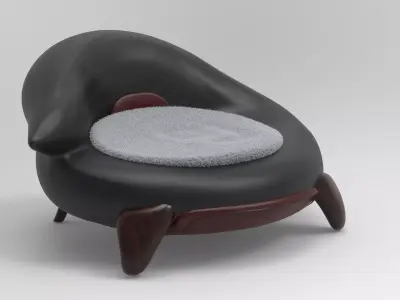 Fox Chair Low-poly 3D model