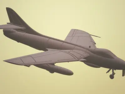 HAWKER HUNTER FR-10 1-72 SCALE HIGHLY DETAILED MODEL 3D print model