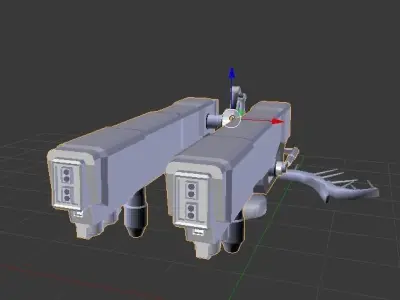 Turret Blast Angel Low-poly 3D model