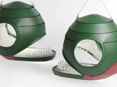 Swing chairarmy army pirania Ukrainian vyshyvanka Low-poly 3D model