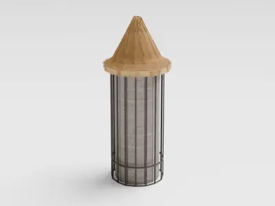 Medieval Silo Low-poly 3D model