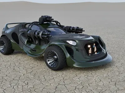 BETTLE CAR VEHICLE 3D model