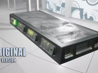 Carbonite Slab Low-poly 3D model