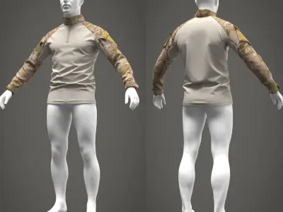 Crye Precision G3 Combat Shirt - Marvelous Designer 3D model