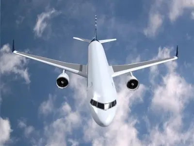 Airbus A320-100 commercial jetliner Low-poly 3D model