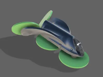 DRONE JET A FORMA DI T 3D print model