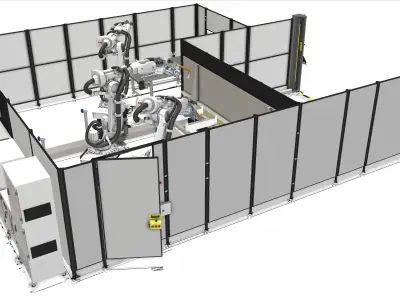 Industrial - 3D Simulation of ABB Sport Welding Robot Station 3D model