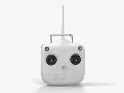 DJI Phantom Remote Control 5 8GHz Lipo Battery Low-poly 3D model