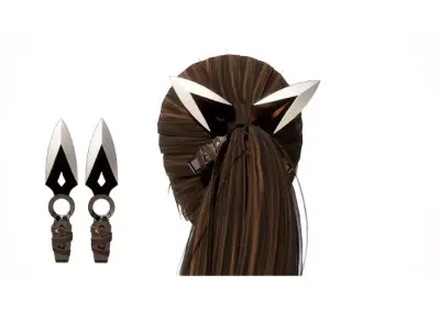 VALORANT JET ULT KNIFE HAIRPIN 3D model