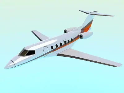 Pilatus c-24 Private jet Low-poly 3D model