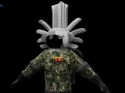 Future Military Space Gaming War Suit Free 3D model