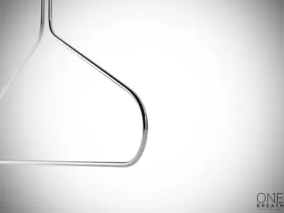 30cm Realistic Hotel Metal Hanger Tongs for Dressing Shops 3D model