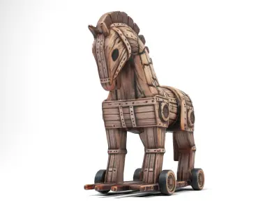 Trojan horse Low-poly 3D model