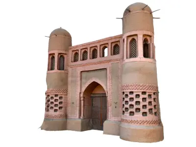 medieval nomad castle Low-poly 3D model