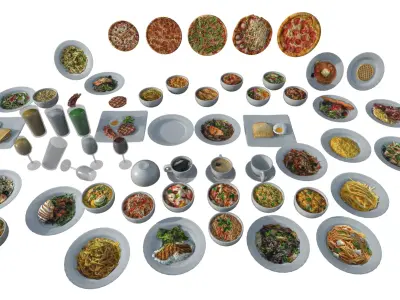 Food Prop Pack Low-poly 3D model