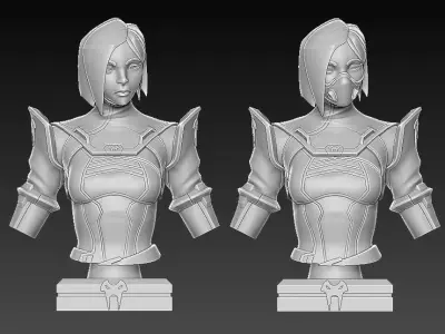 Viper from Valorant Bust 3D Print Ready 3D print model
