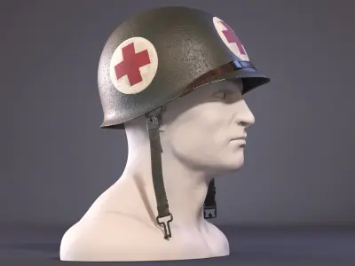M1 Helmet WW2 - Medic 3D model