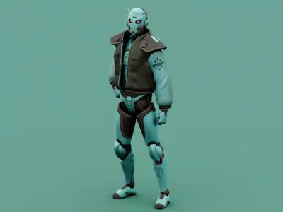 CYBORGTOPIA B-31 Rigged for Unreal Engine - Unity - MIXAMO 3D model
