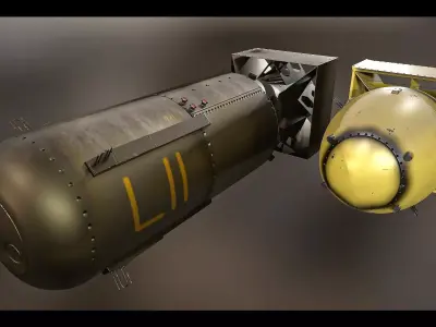 fat man and little boy nuclear weapon pack 3D model