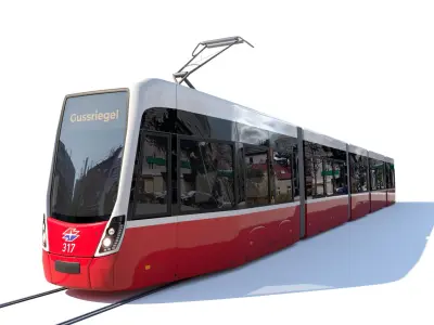 Vienna Tram Car latest model from 2019 3D model
