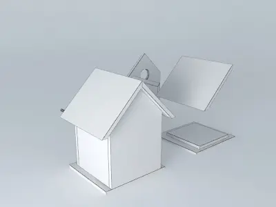 Birdhouse house with bird in it Free 3D model