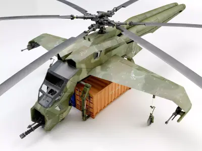 Helicopter cargo prototype 3D model