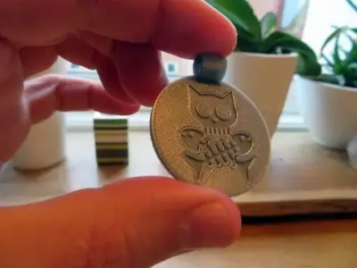 Funny dog tag Free 3D print model