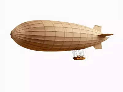 Vintage Zeppelin Copper model pack Low-poly 3D model