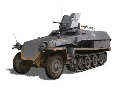 SDKFZ 251 10 - Ausf C - Hanomag Half-track - 23PD 3D model