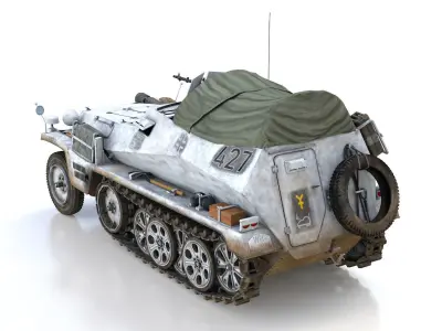 SDKFZ 250 - Halftruck  - 16 Pz Div 3D model