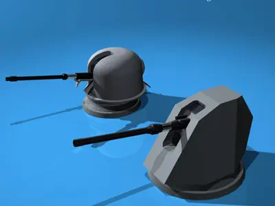 Navy guns 3D model
