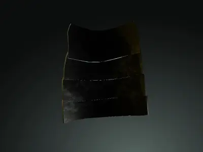 Japan Samurai Upper Arms Armors Low-poly 3D model