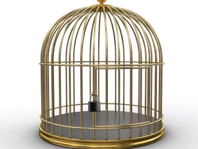 Golden Cage 3D model 3D model