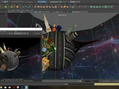 FANTASY EARTH MODEL WITH SKYSCAPERS 3D model