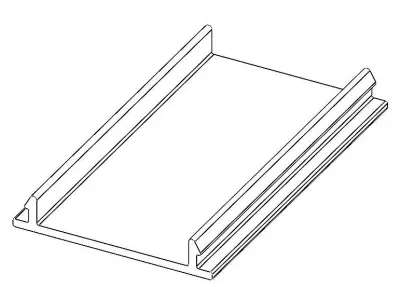 Aluminum Extruded Snap-In MOD AL-010sh Low-poly 3D model
