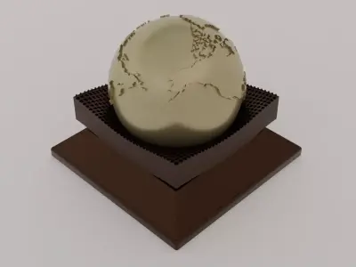 Earth Gravity Globe with Stand Free 3D print model