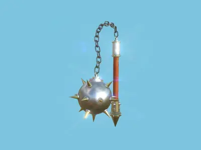 Medieval Flail 03 Luxury - Character Fantasy Weaponry Low-poly 3D model