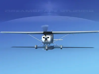 Cessna 152 Aerobat Bare Metal 3D model